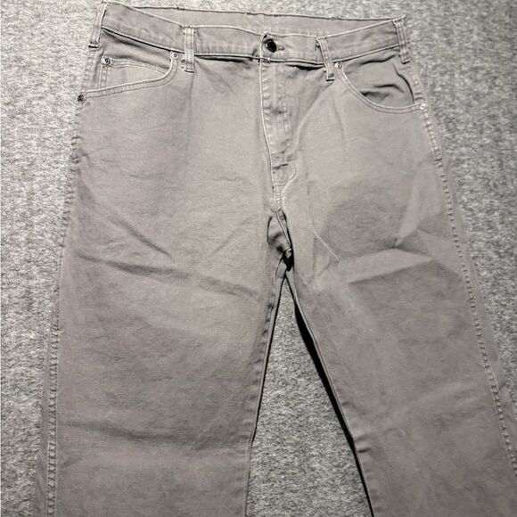 Dickies Flex Duck Dungaree Work Pants mens 36x32 gray stretch Straight P372390 - Picture 2 of 9